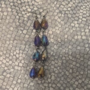 Elegant Multi Color Dangle Earrings Costume Jewelry